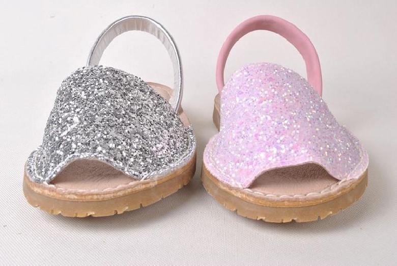 Zapatos sandalias menorquinas niña glitter Boston Shoes