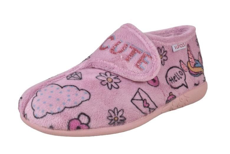 Zapatillas casa niña unicornios nubes