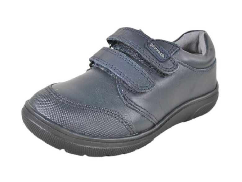 Zapatos colegiales niño velcros piel Garvalin