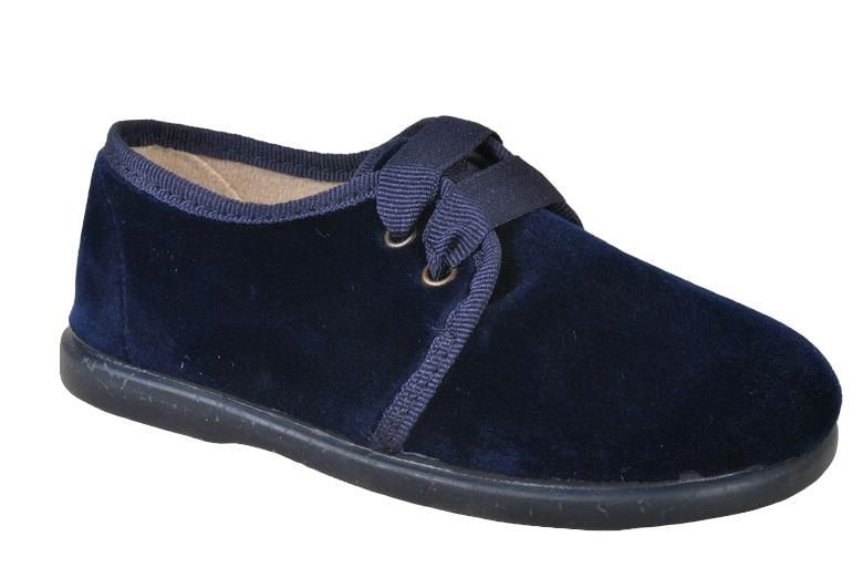 Blucher terciopelo cordones faya