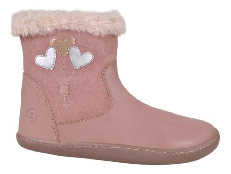 BOTA BAREFOOT DE PIEL CON CORAZONES DE NIÑA CHETOO