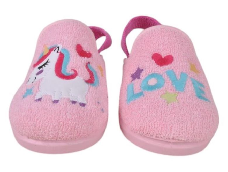 ZAPATILLAS DE CASA TOALLA PARA NIÑAS UNICORNIO LOVE LADI