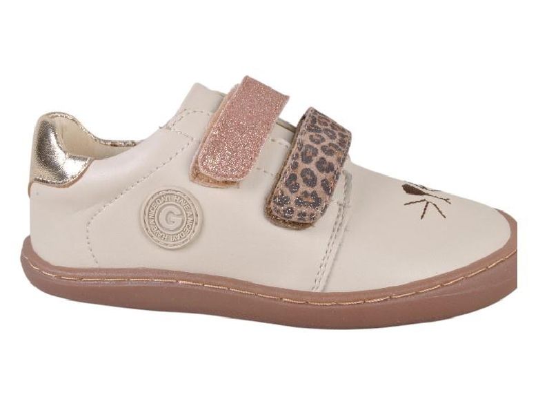 ZAPATILLAS BAREFOOT DE PIEL CON BRILLO Y DISEÑO GATITIA GIOSEPPO